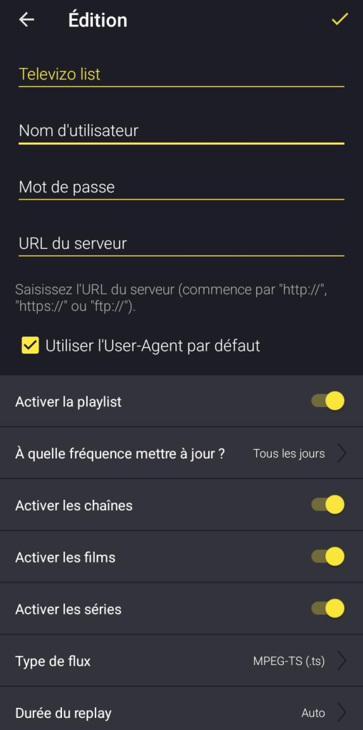 Fichier M3U 